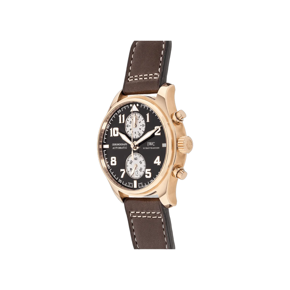 IWC Fliegerchronograph Antoine De Saint Exupery IW387805 Rotgold Automatik Braunes Zifferblatt
