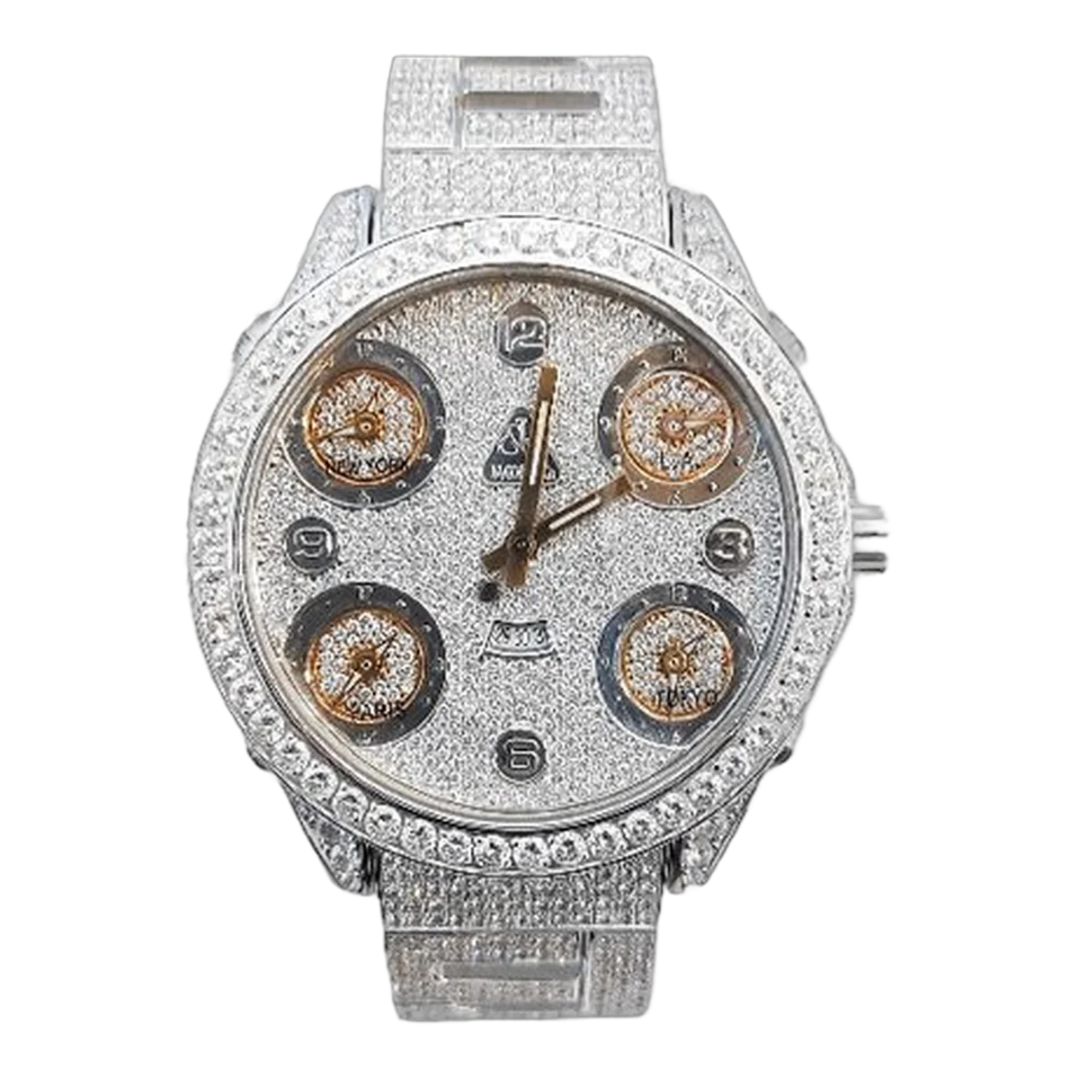 Jacob & Co. Five Time Zone Diamond Paved Dial Men's Watch Ref. Jc-5