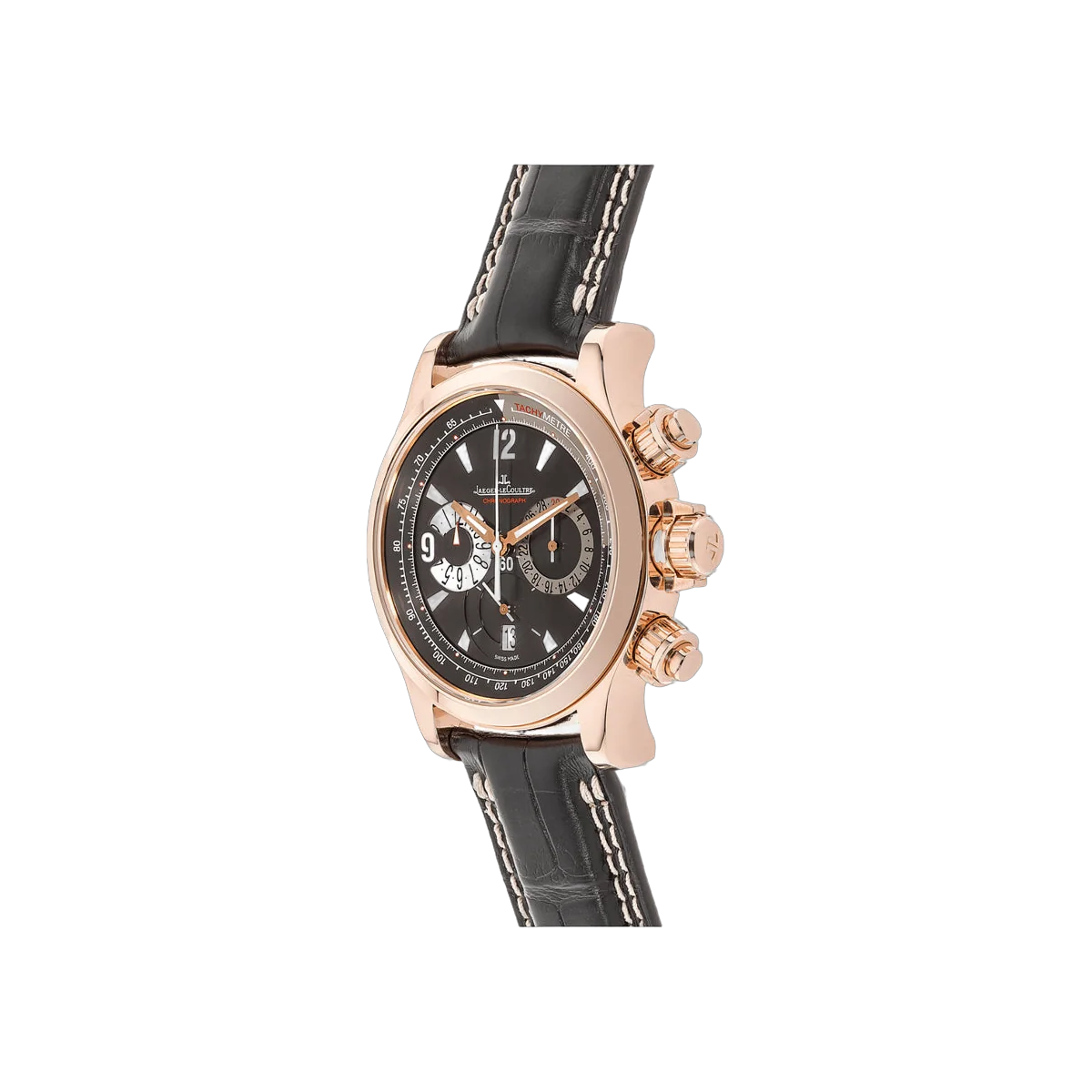 Jaeger-LeCoultre 积家 Master 压缩机 146.2.25 玫瑰金 41.5 毫米黑色表盘男士手表