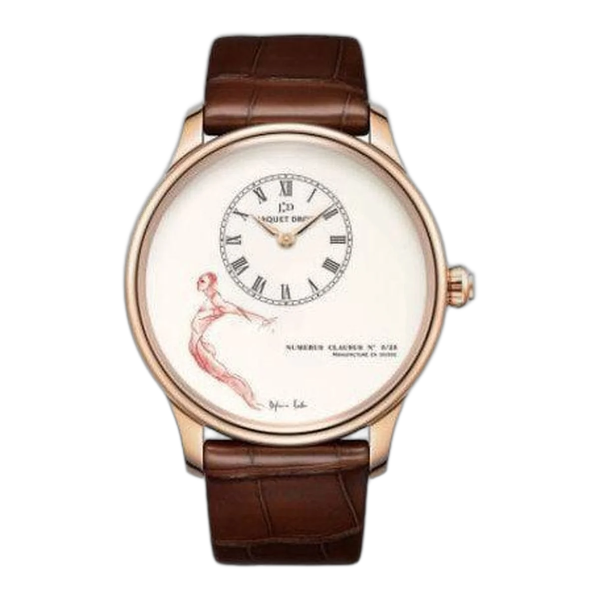 Jaquet Droz Petite Heure 18Kt Red Gold 43Mm Men's Watch