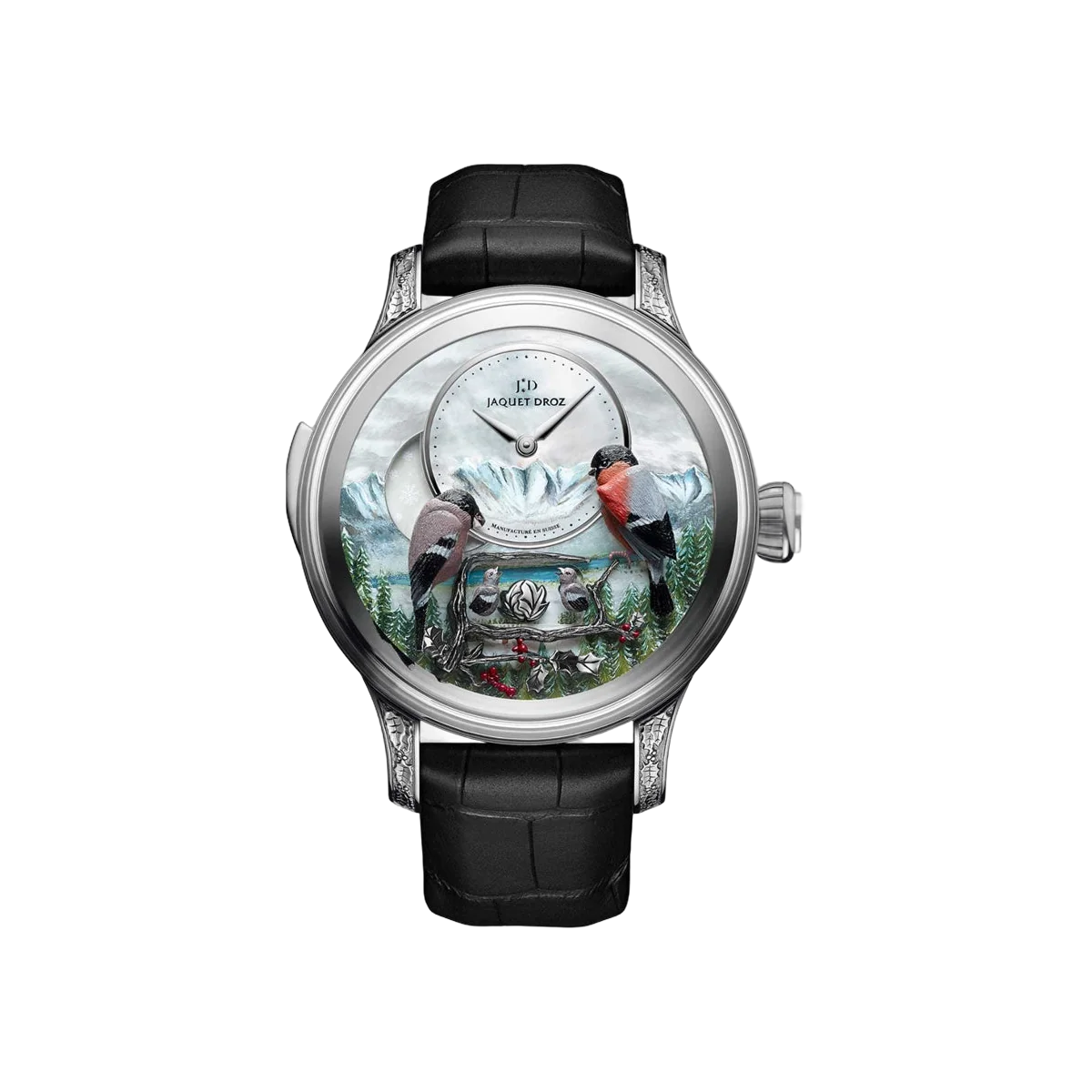 Jaquet Droz Repeater J031034205 Weißgold The Bird Alpine View MOP Zifferblatt 47mm Herrenuhr