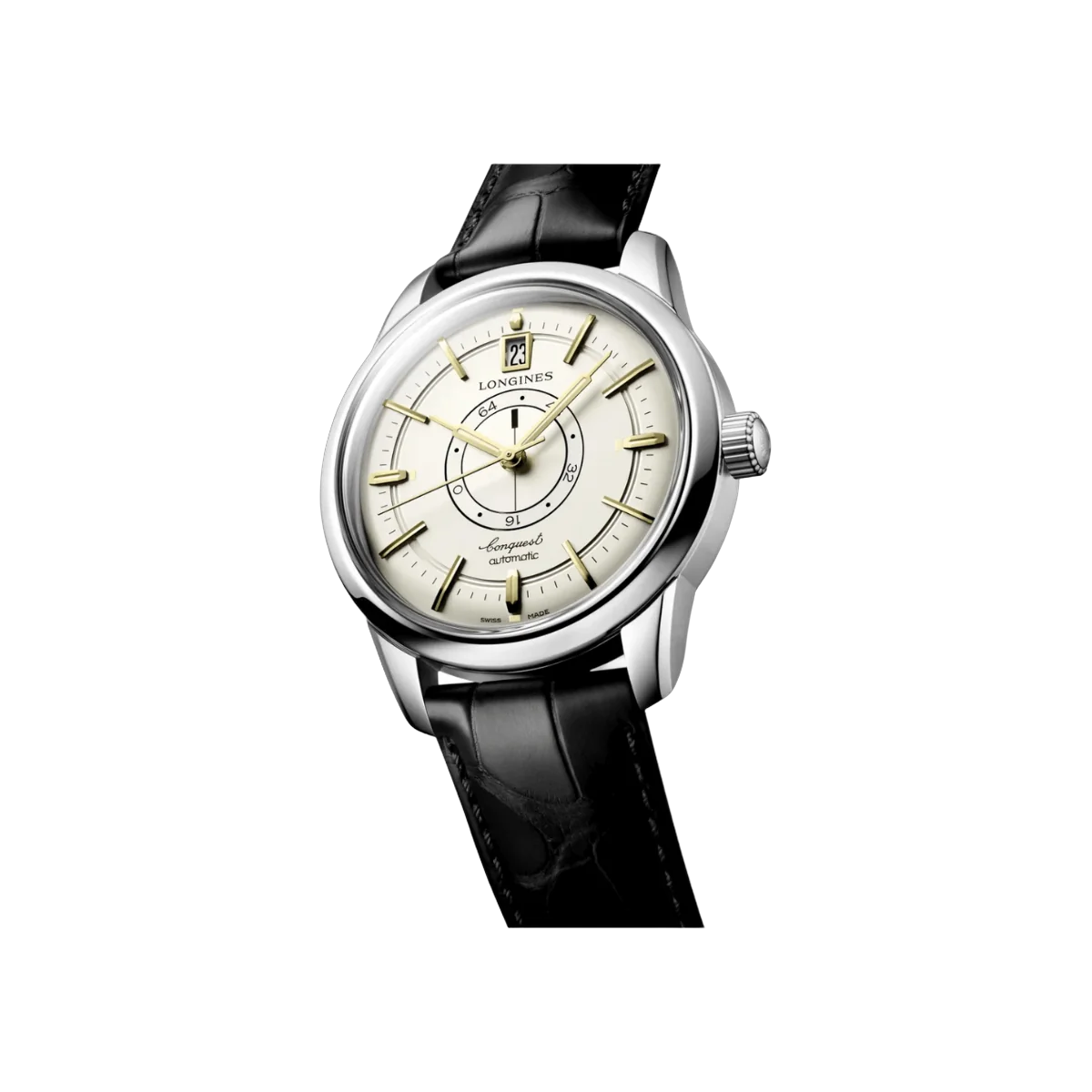 Longines Conquest Heritage L16484782 Central Power Reserve 38mm Champagne Dial Mens Watch