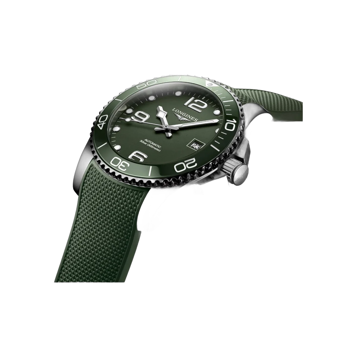 Longines Hydroconquest L3.781.4.06.9 Edelstahl Grünes Zifferblatt 41mm Herrenuhr