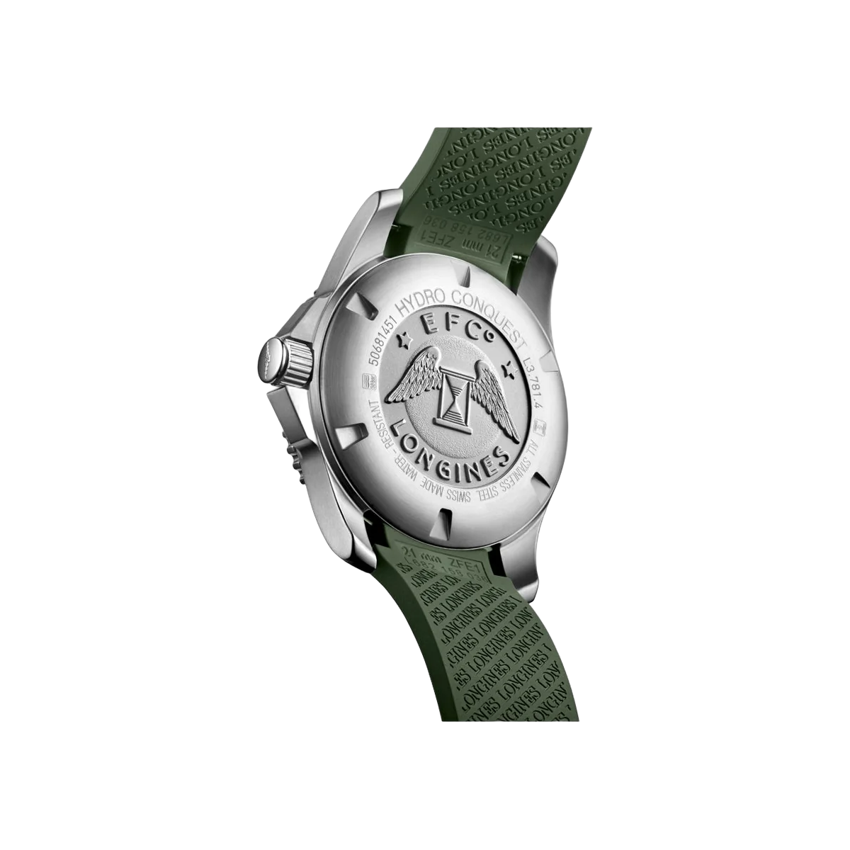 Longines Hydroconquest L3.781.4.06.9 Edelstahl Grünes Zifferblatt 41mm Herrenuhr
