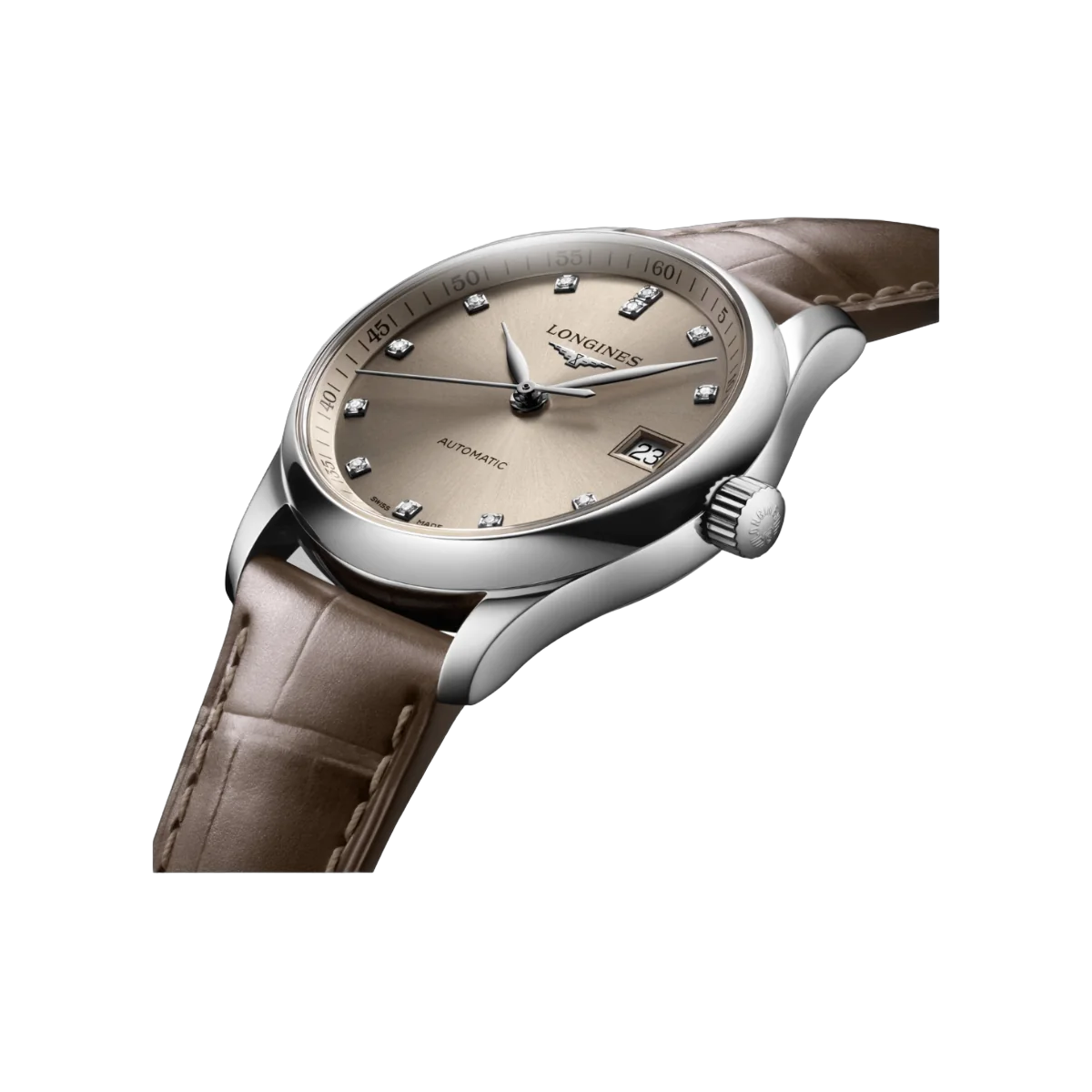 Longines Master Collection L23574072 Automatikuhr 34mm Beige Zifferblatt Damenuhr