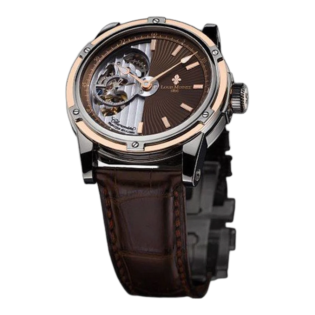 Louis Moinet Mecanograph 43.5Mm 18Kt Rose Gold/Titanium Limited Edition 365 Pieces Men's Watch