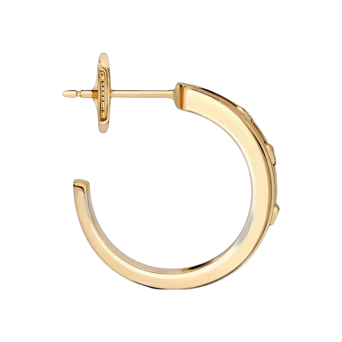 Messika Move Hoop 04407-YG Yellow Gold Diamond Earrings