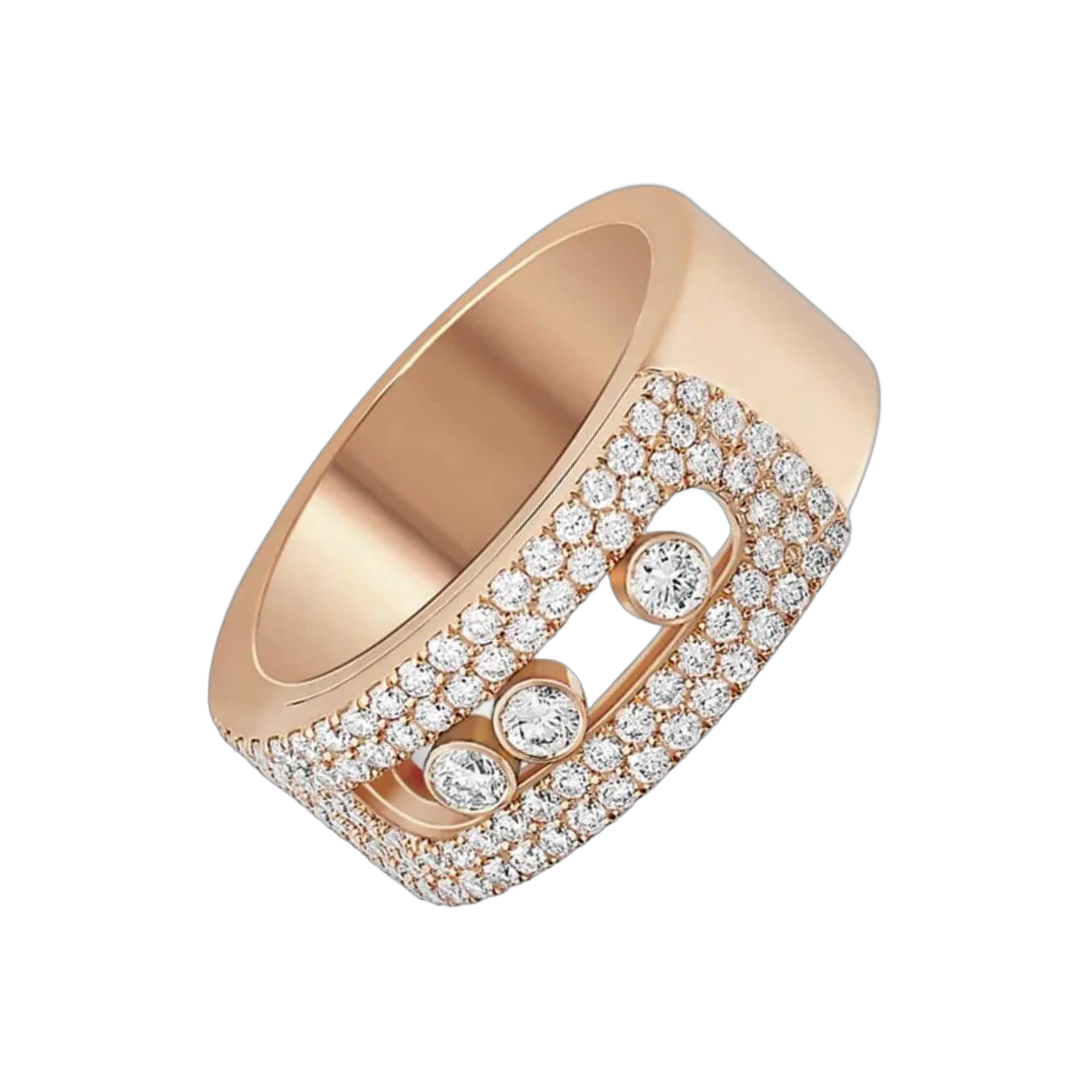 Messika Move Noa Gm 10102-PG-52 Pave Pink Gold Diamond Ring