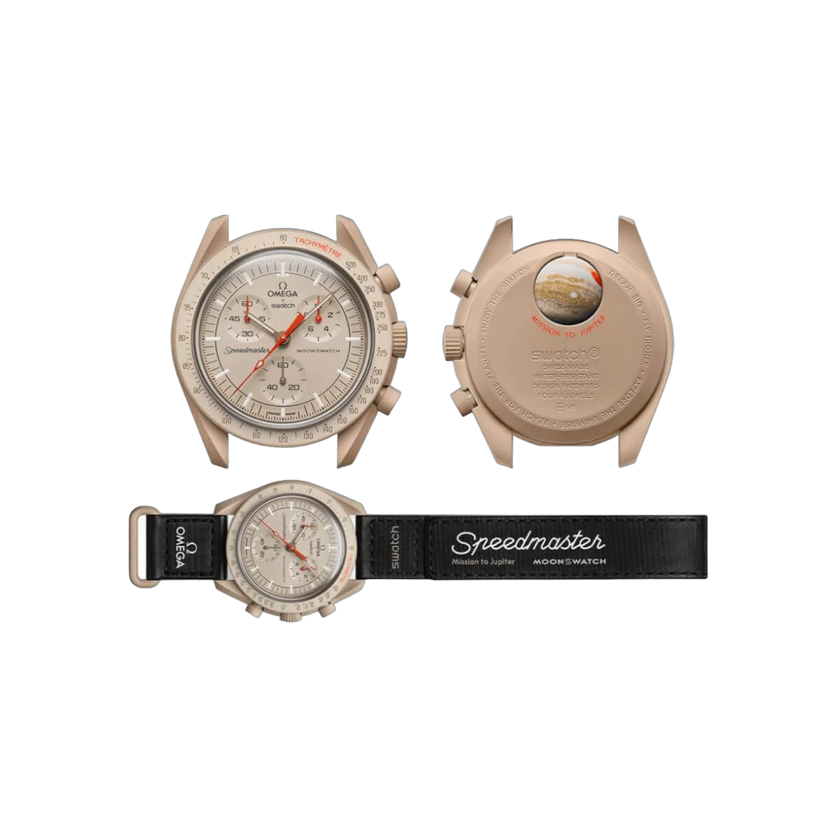 Omega X Swatch Mission To Jupiter So33C100 Moonswatch Khaki Brown Bioceramic – additional product photo 6