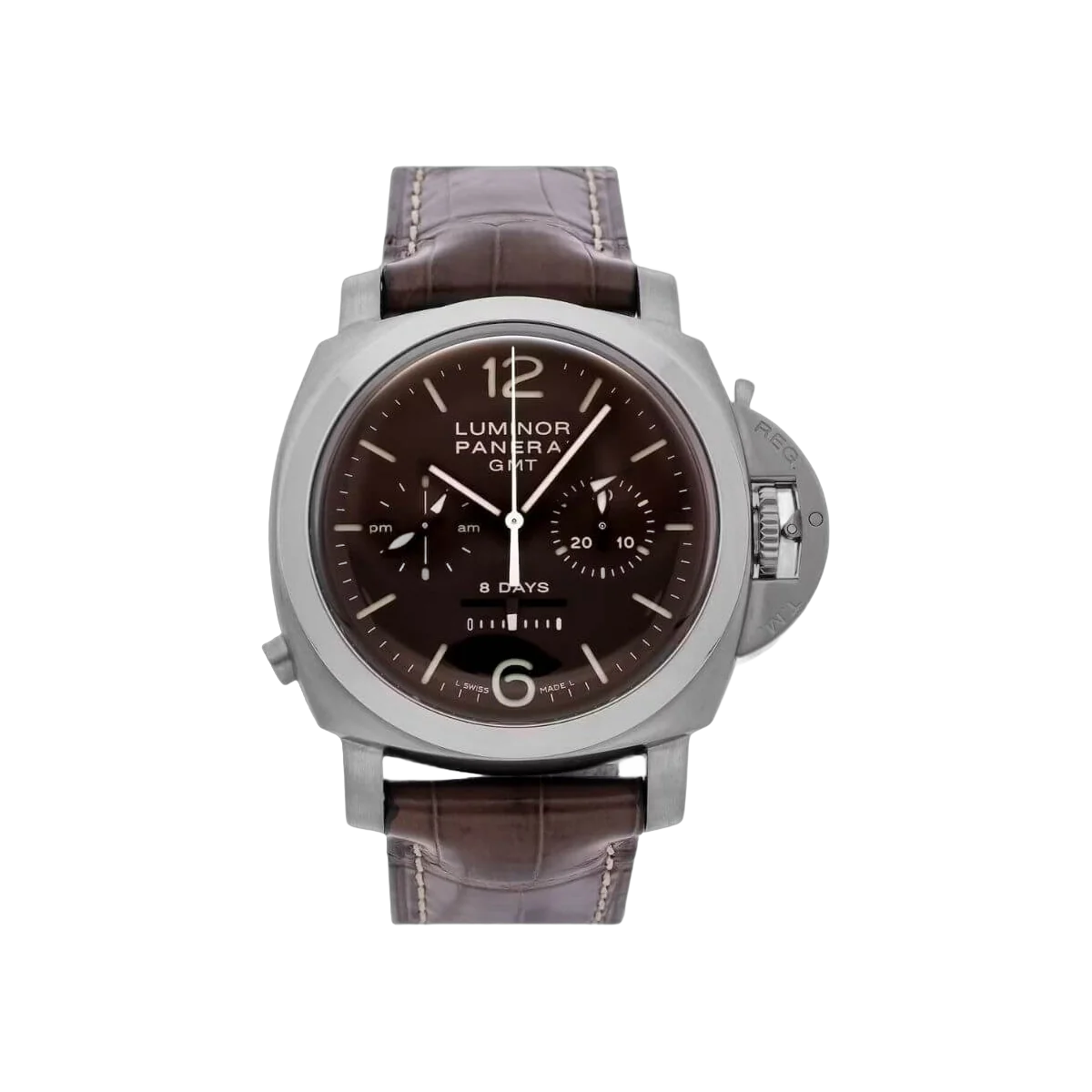 Panerai Luminor Chrono Monopulsante 8 Days Gmt 44Mm Titanium Limited Edition To 500 Pcs Men's Watch Ref. Pam00311