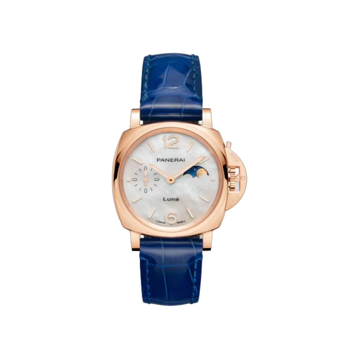沛纳海 Luminor Due Luna PAM01181 抛光 Goldtech Mother of Prearl 38 毫米中性腕表