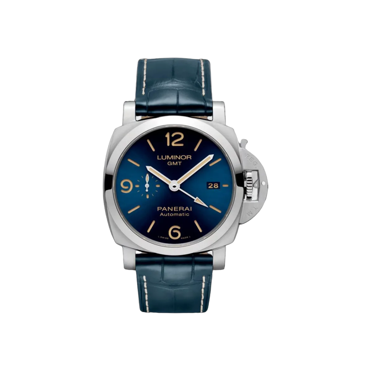 Panerai Luminor PAM01033 GMT 44mm Edelstahl Blaues Zifferblatt