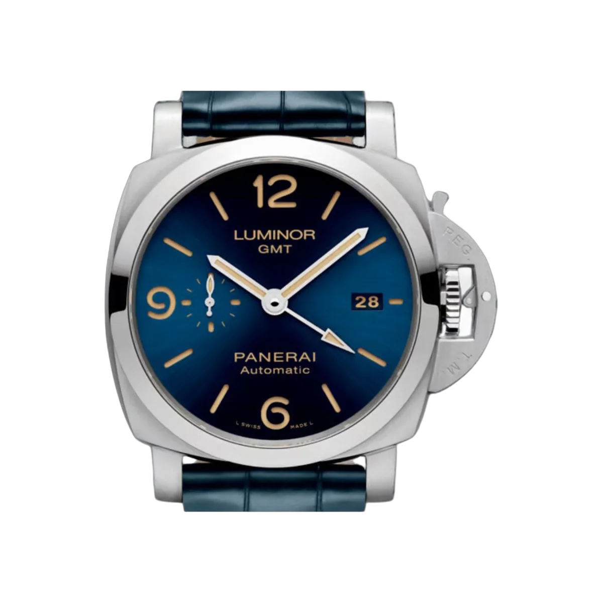 Panerai Luminor PAM01033 GMT 44mm Edelstahl Blaues Zifferblatt