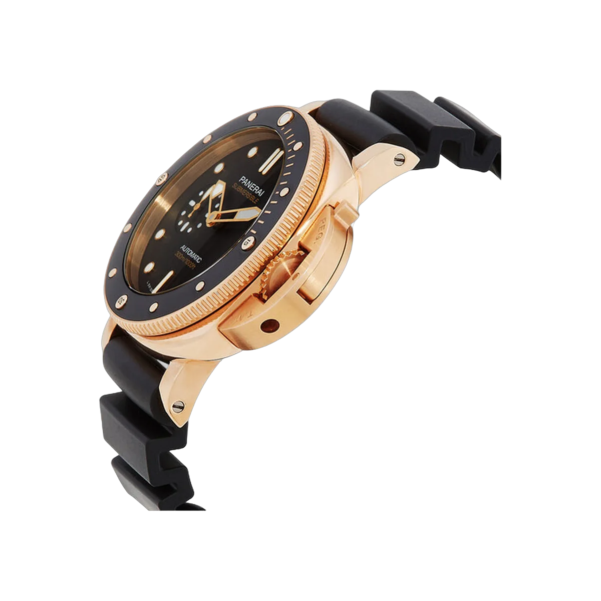 Panerai Submersible Goldtech PAM01164 Rose Gold 42mm Black Dial Men's Watch
