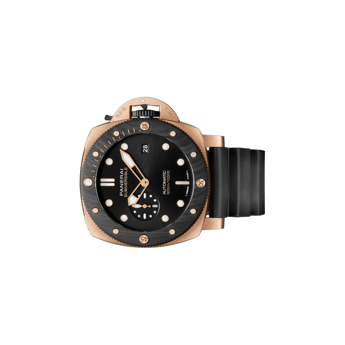 Panerai Submersible PAM01070 Goldtech Orocarbo Black Dial