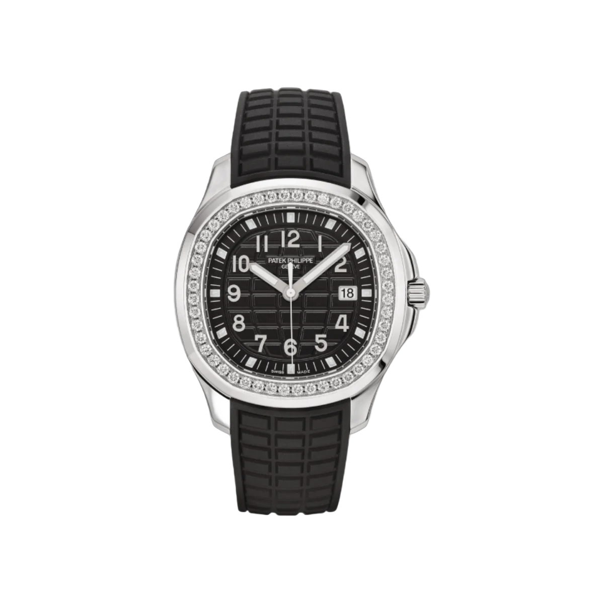 Patek Philippe Aquanaut 5267/200A-001 Diamond-Set Bezel 39mm Luce Black Dial Unisex Watch