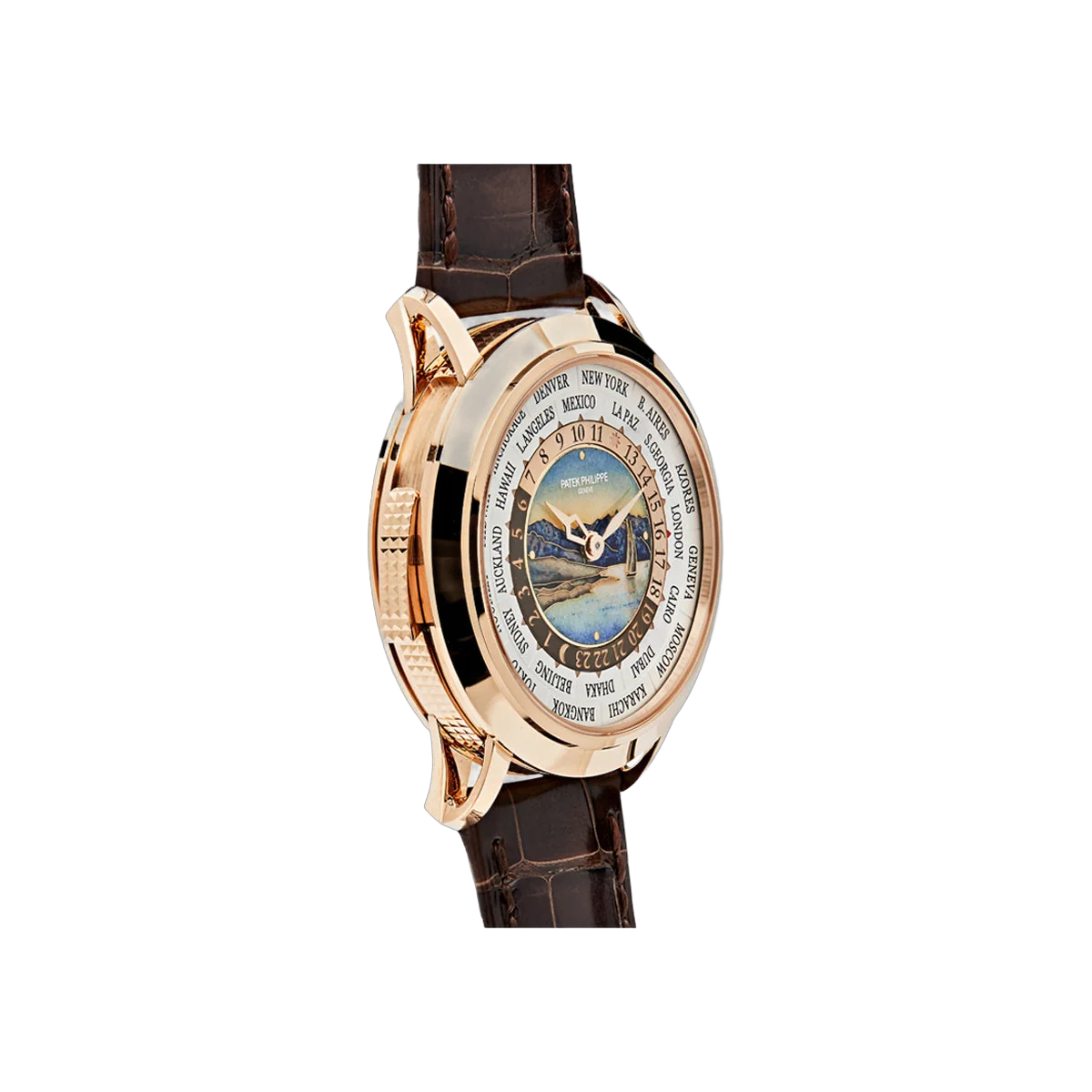 百达翡丽 Grand Complications 三问世界 5531R-012 玫瑰金 40 毫米景泰蓝珐琅表盘男士手表