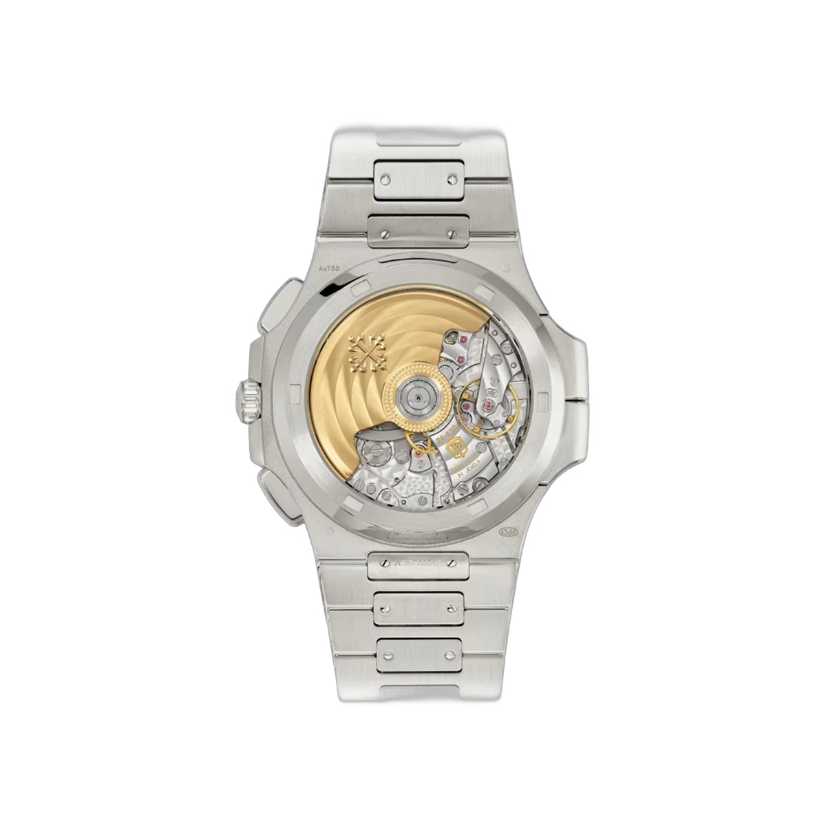 Patek Philippe Nautilus 5990/1421G-001 Travel Time White Gold Baguette Diamonds Blue Sapphires 40.5mm Black Gradated Dial Men's Watch