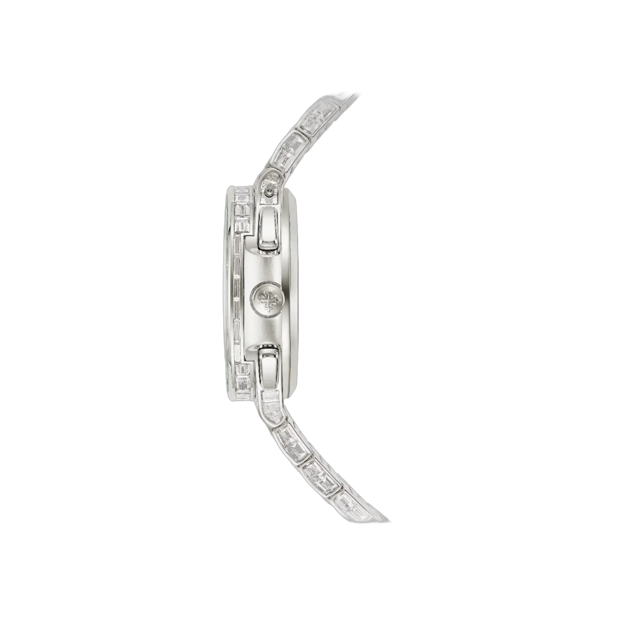 Patek Philippe Nautilus 5990/1423G-001 Travel Time Green Diamond Baguettes Black Dial Mens Watch
