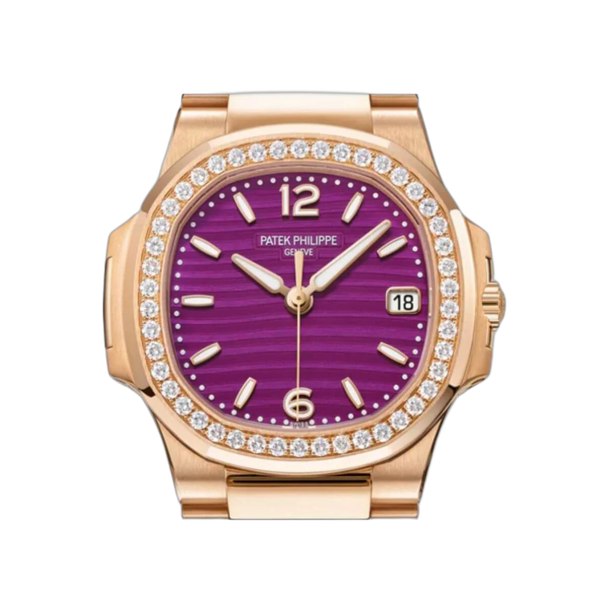 Patek Philippe Nautilus 7010/1R-013 Rose Gold And Diamond Purple Dial