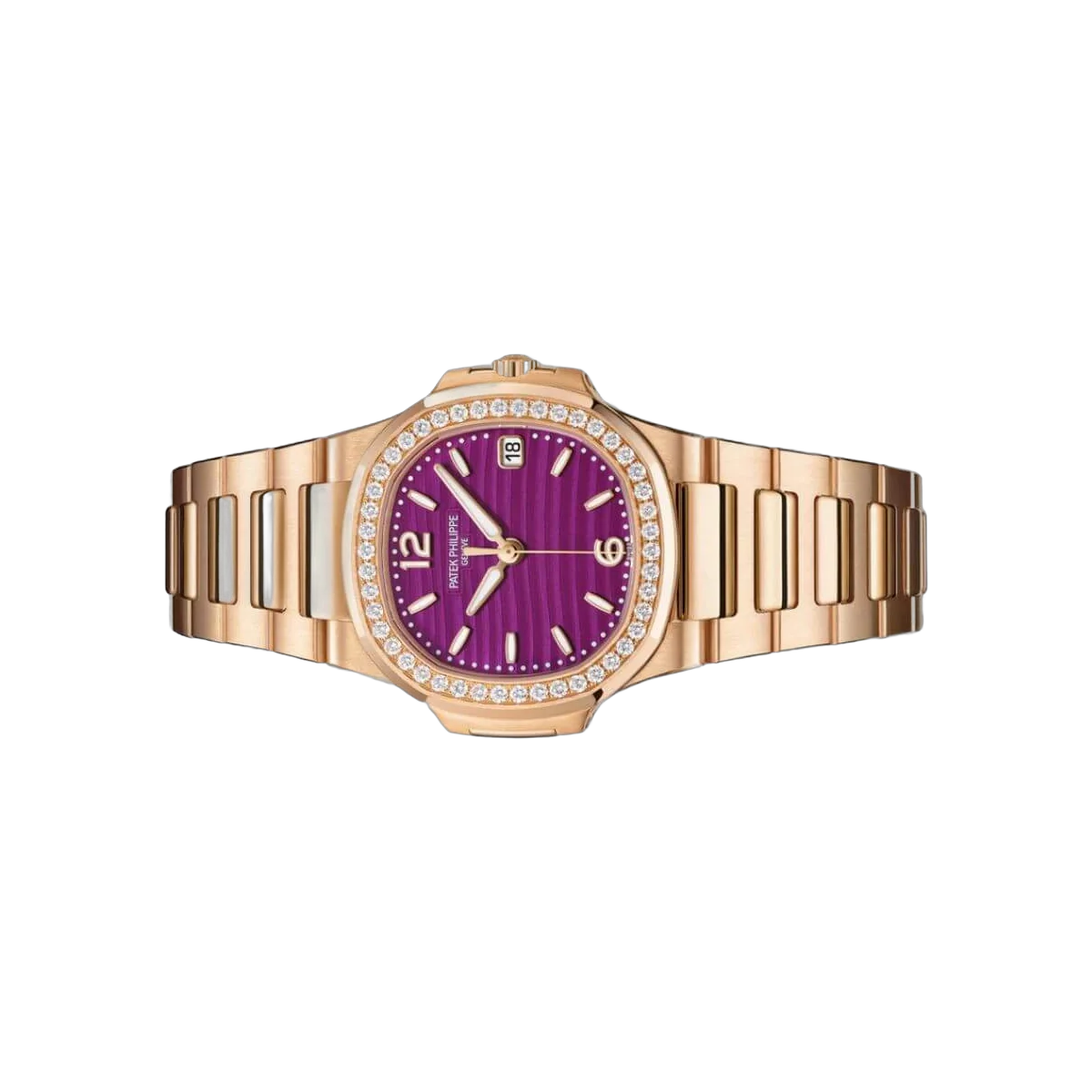 Patek Philippe Nautilus 7010/1R-013 Rose Gold And Diamond Purple Dial