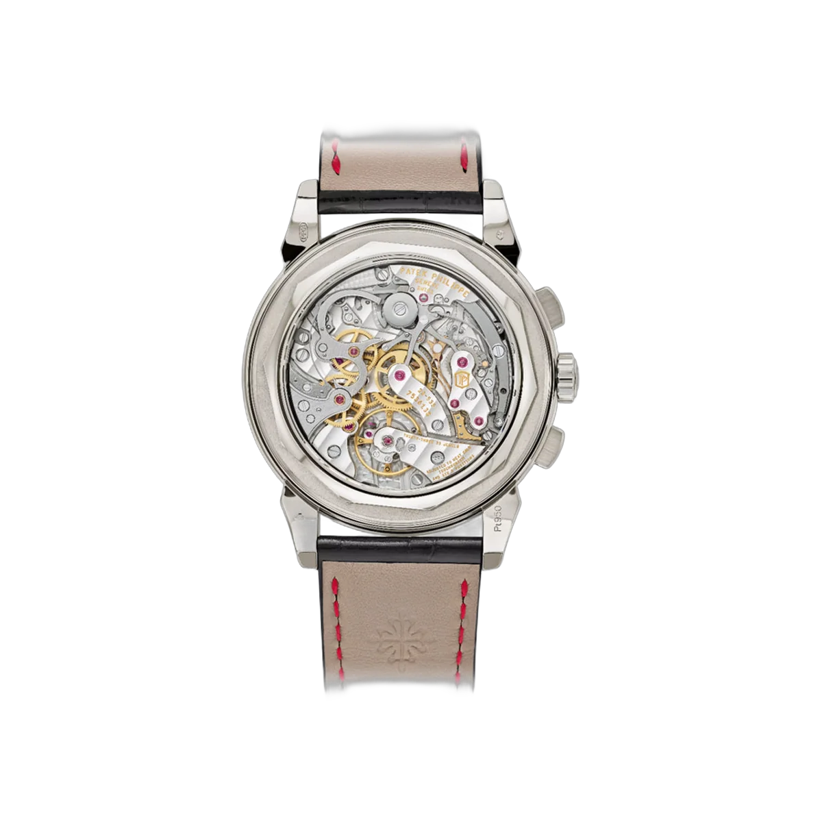 Patek Philippe Perpetual Calendar 5271/12P-010 Platinum Ruby Baguette Diamond Bezel 41mm Red Dial Men's Watch