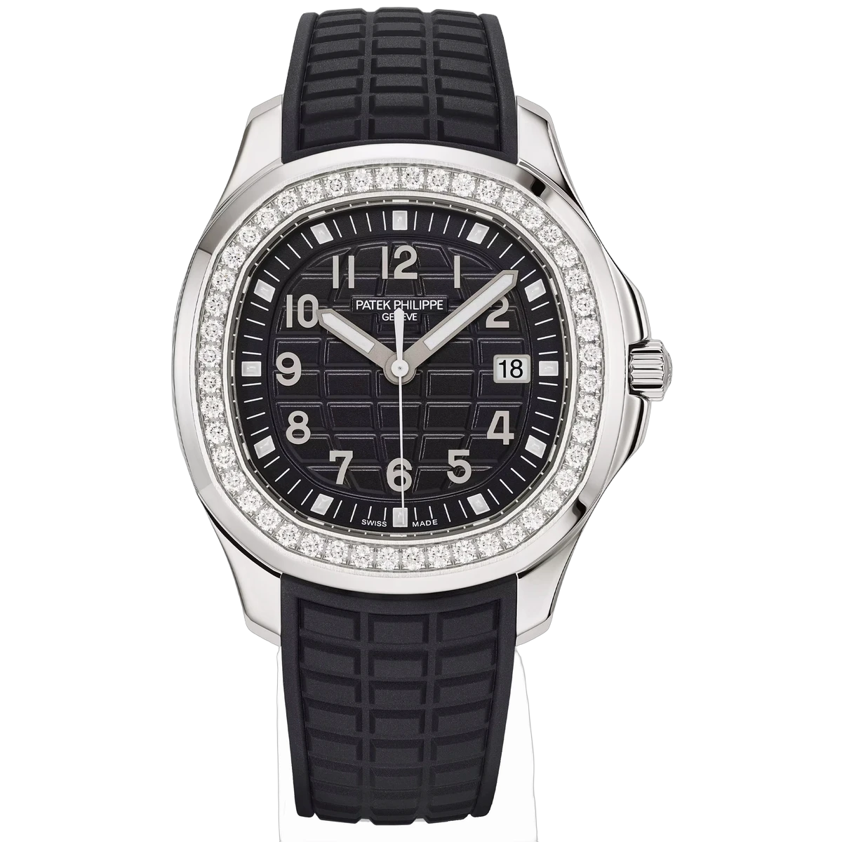 Patek Philippe Aquanaut 5267/200A-001 Diamond-Set Bezel 39mm Luce Black Dial Unisex Watch