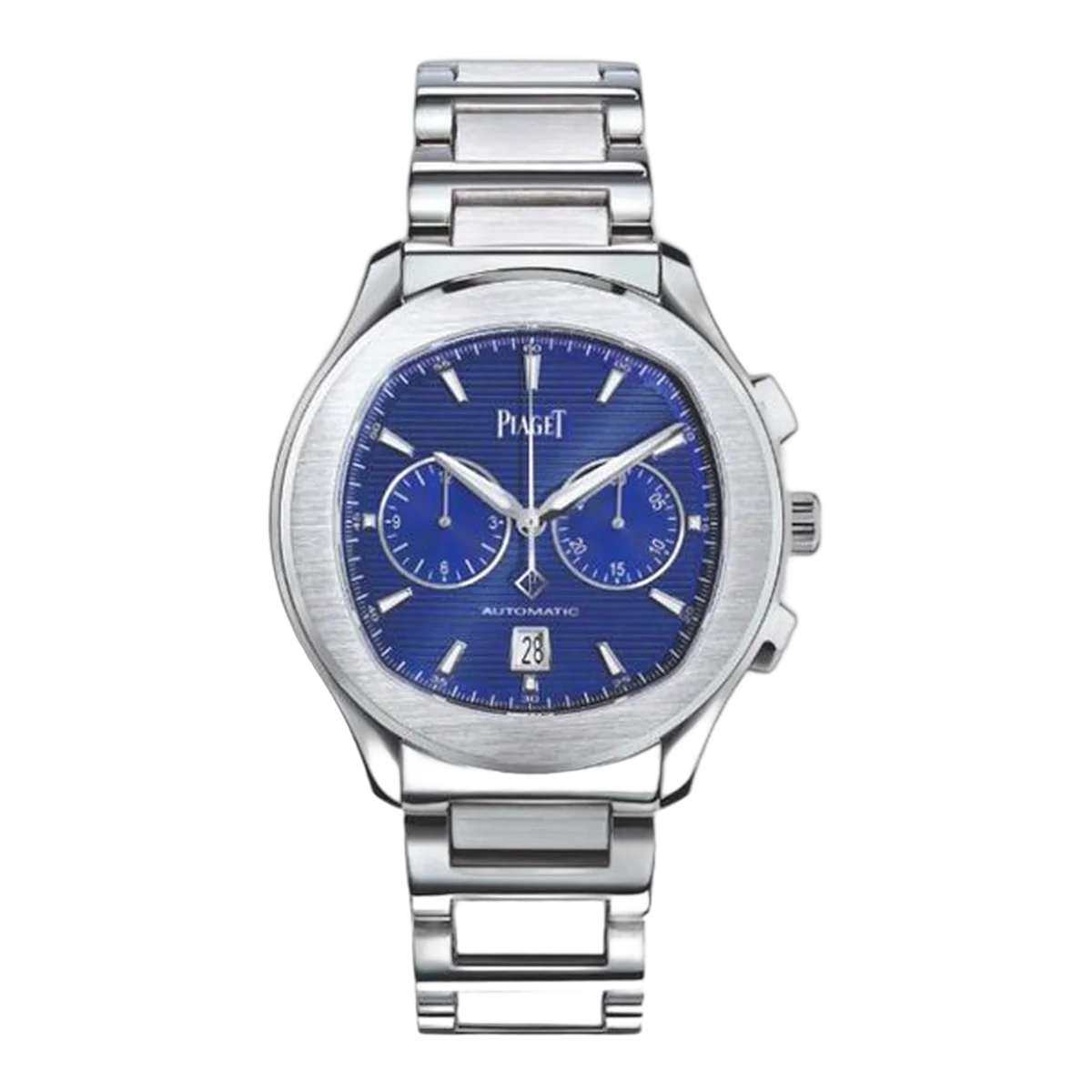 Piaget Polo G0A41006 Chronograph Automatic Blue Index Dial 42Mm Stainless Steel Men's Watch