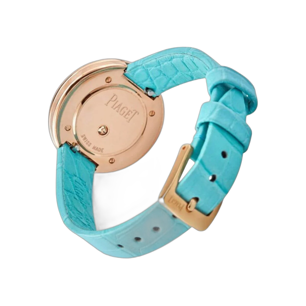 Piaget Possession G0A43089 Quartz RG Turquoise Leather Strap Blue Dial