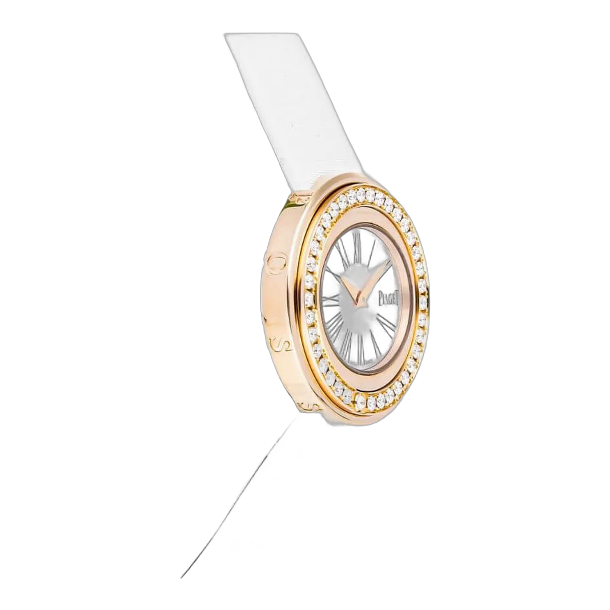 Piaget Possession GOA36188 18kt 玫瑰金镶钻缎面银色表盘