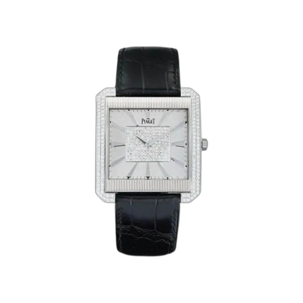 Piaget Protocole XXL Circa P10454 ذهب أبيض ومستطيلة مرصعة بالألماس