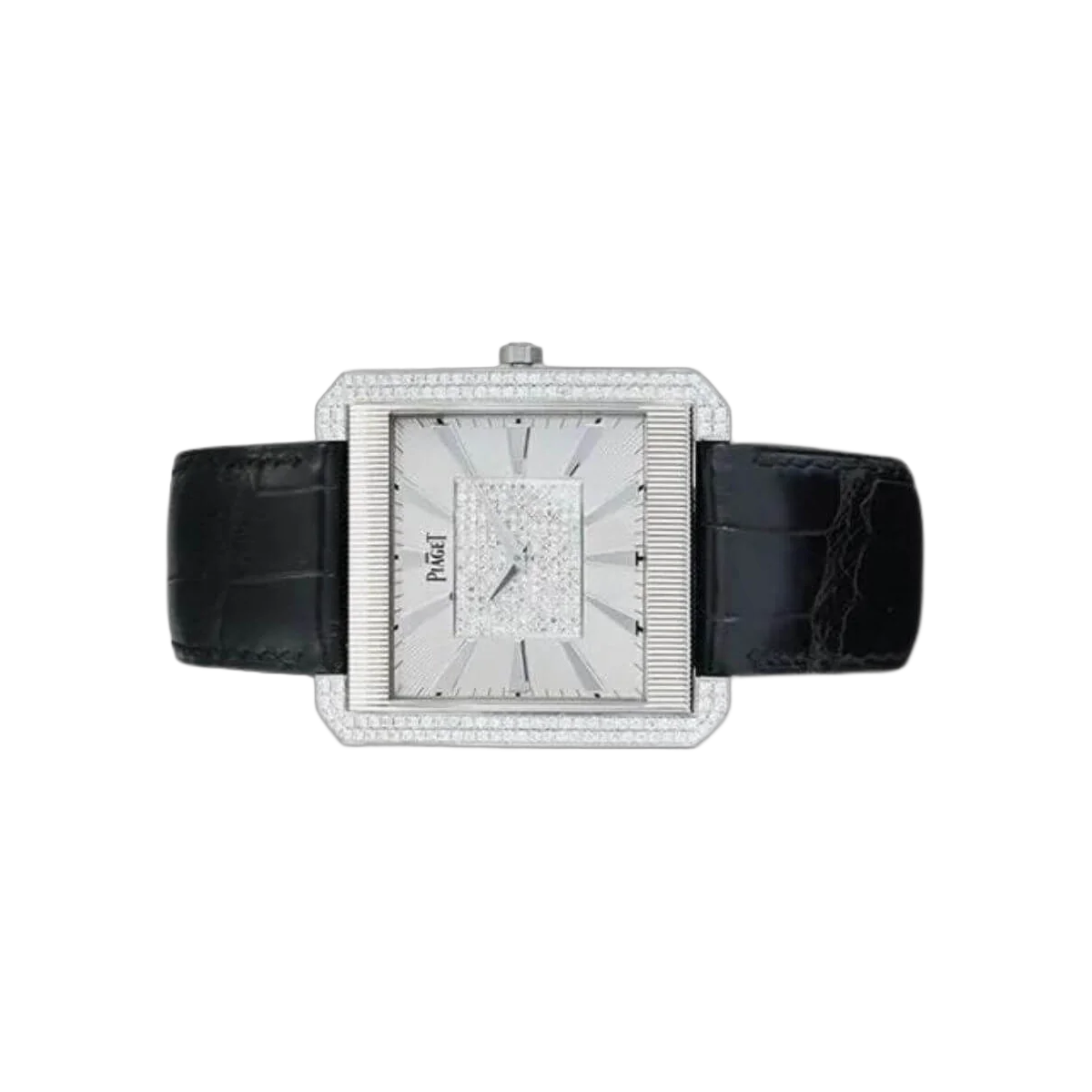 Piaget Protocole XXL Circa P10454 ذهب أبيض ومستطيلة مرصعة بالألماس