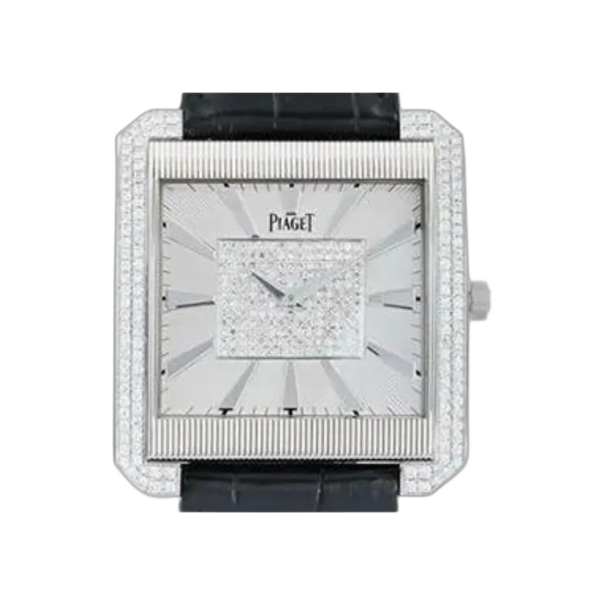 Piaget Protocole XXL Circa P10454 ذهب أبيض ومستطيلة مرصعة بالألماس