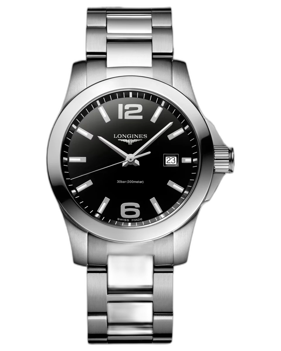 Longines Conquest Ladies L33774586 34MM Black Dial Stainless Steel