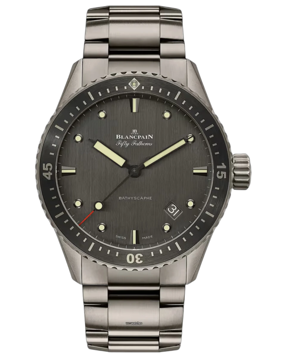 Blancpain Fifty Fathoms Bathyscaphe 5000-1210-98S 43MM Titanium Grey Dial