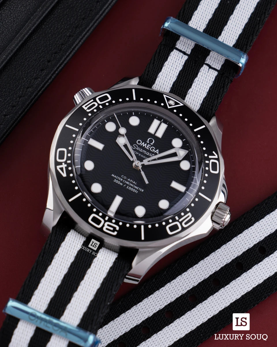 Omega Seamaster Diver 300 210.32.42.20.01.005 Black Aluminium Dial 42mm Stainless Steel NATO Strap