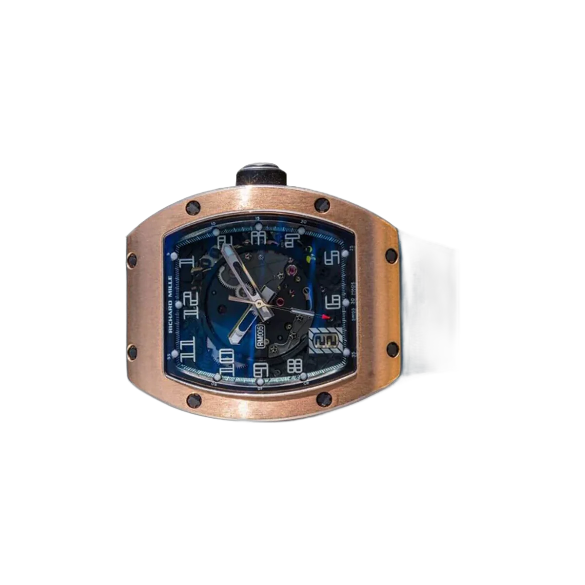 Richard Mille Rm 005 Automatic 18K Rose Gold Blue Rubber Straps – additional product photo 2