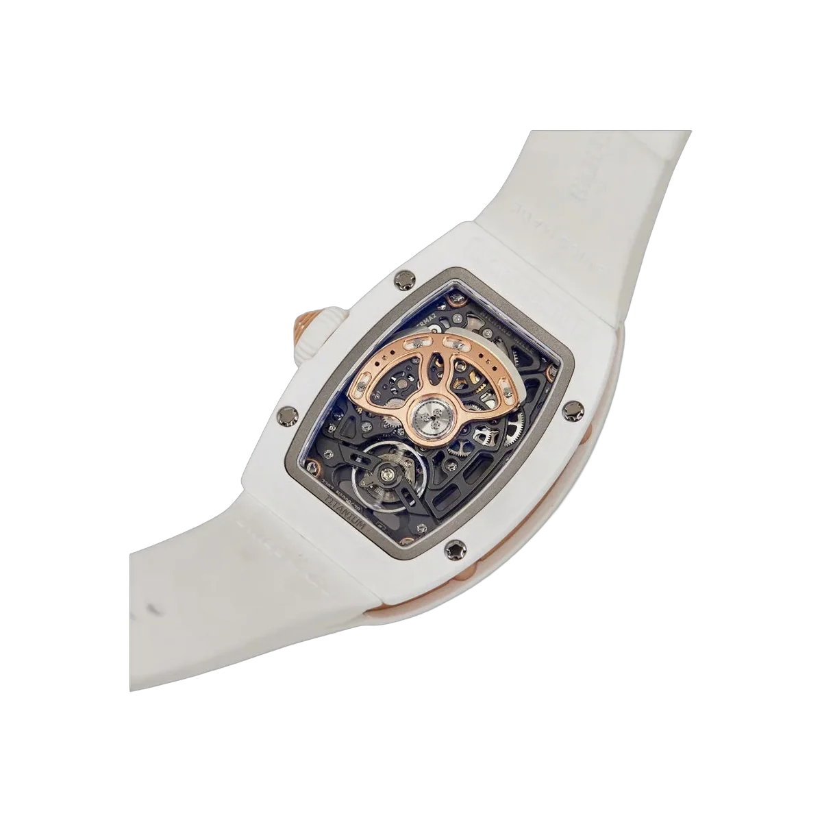 Richard Mille RM 07-01 Damenuhr aus weißer Keramik, 31 mm, weißes Zifferblatt