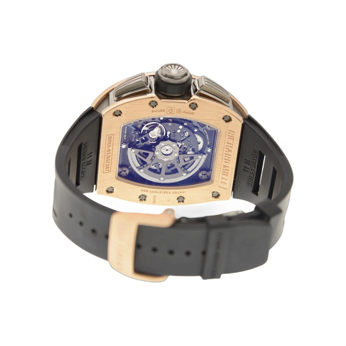 Richard Mille RM 11-02 GMT Rose Gold & Titanium 42.7mm Skeleton Dial Men's Watch