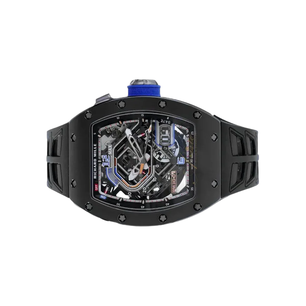 Richard Mille RM 30-01 可分离转子自动上弦黑色陶瓷 43 毫米镂空表盘男士手表