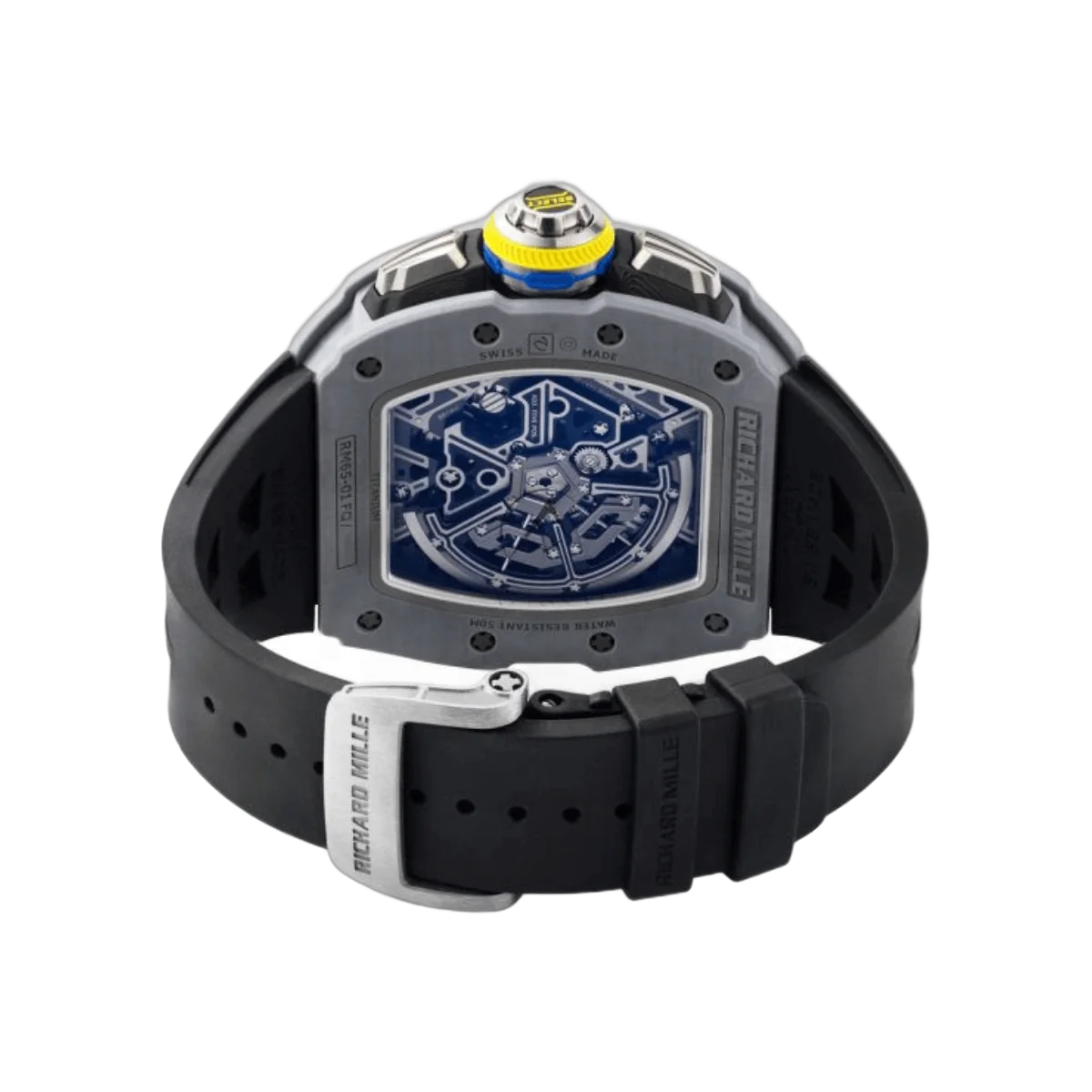 Richard Mille RM 65-01 FQ Schleppzeiger-Chronograph Carbon TPT 50mm Skelettzifferblatt Herrenuhr