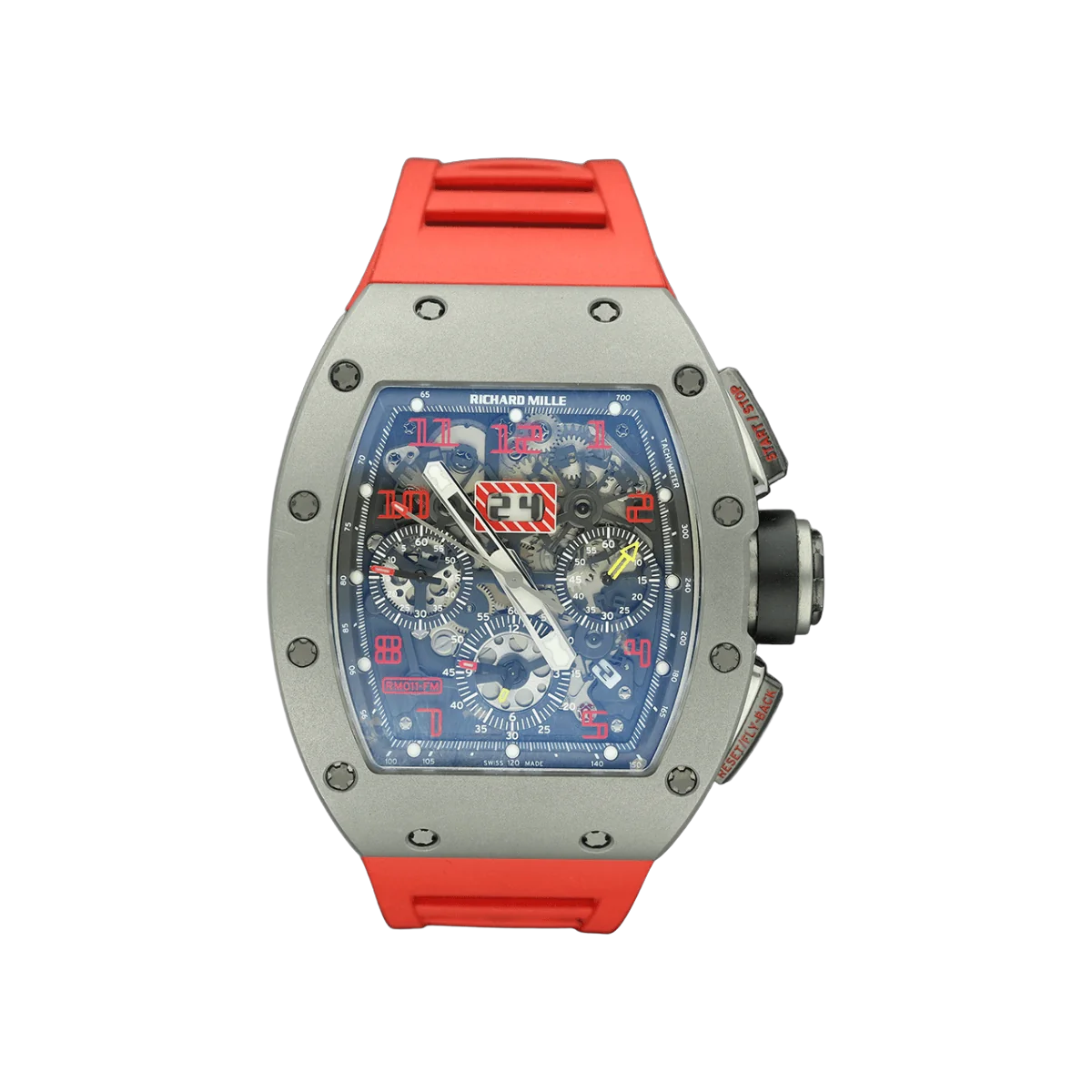 Richard Mille RM011 فيليبي ماسا إصدار التيتانيوم الكامل بسفع رملي وميناء هيكلي