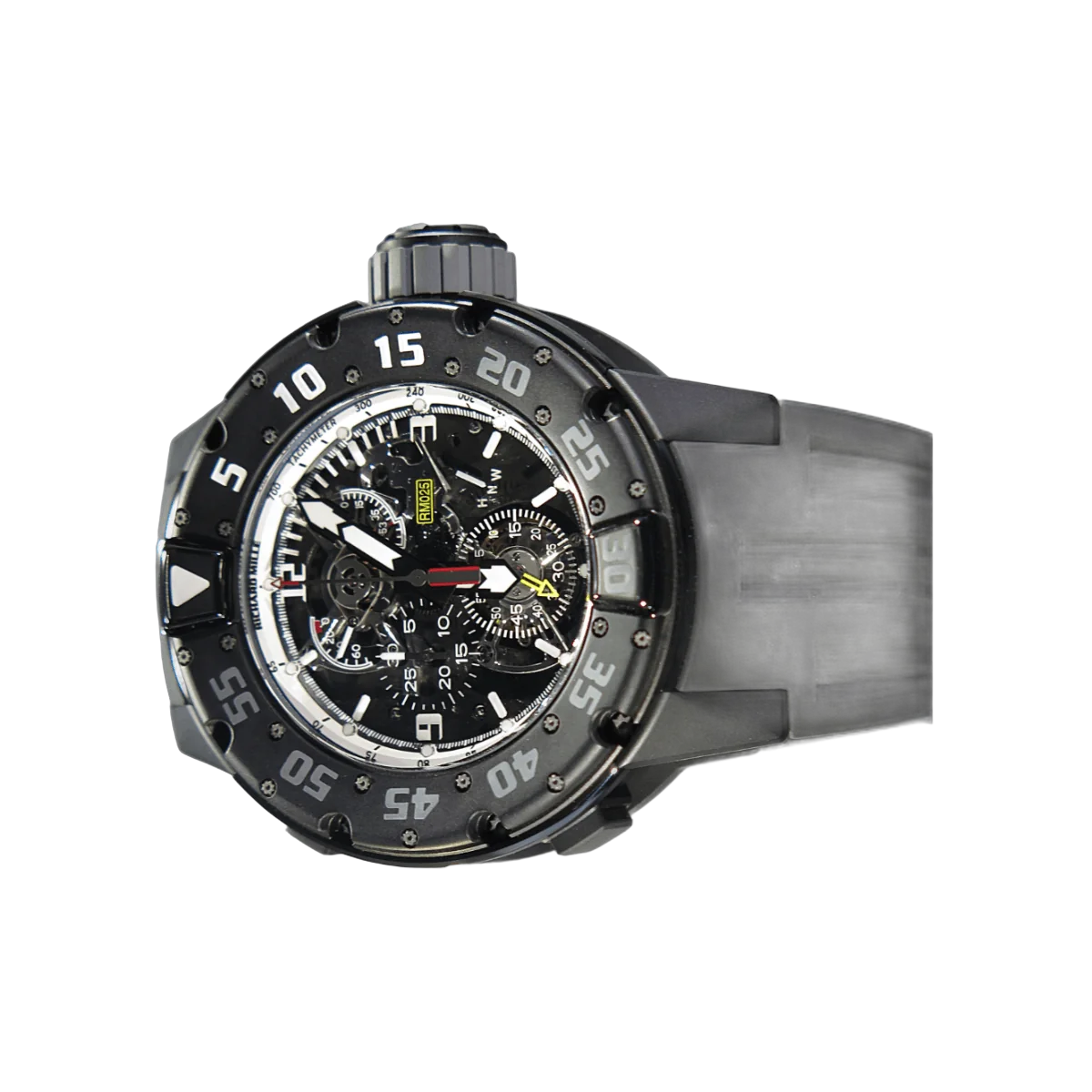 Richard Mille Tourbillon RM025 AN CA TI Chronograph Taucher 49,7 mm Schwarzes Zifferblatt Herrenuhr