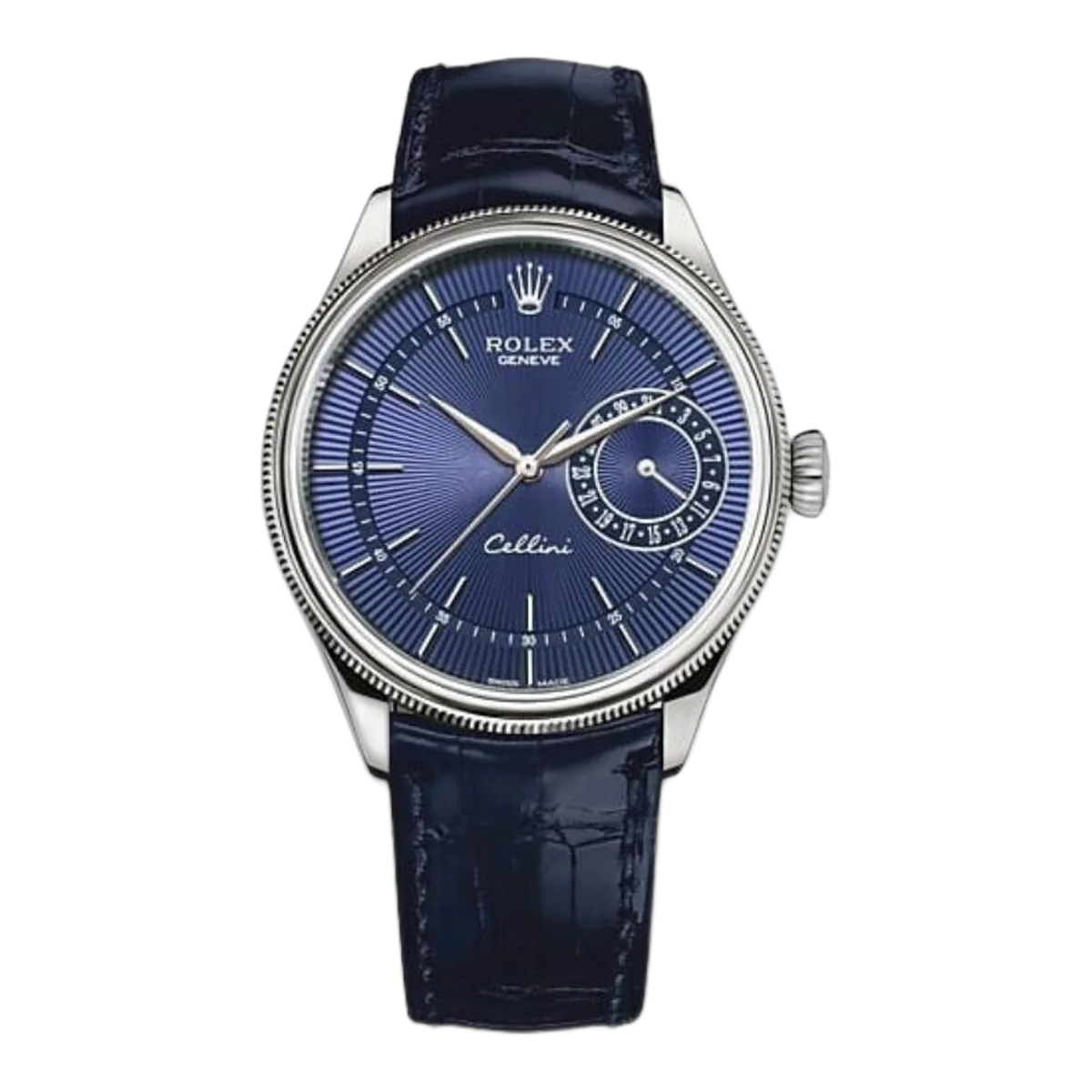 Rolex Cellini Date M50519-0011 39 مم ذهب أبيض عيار 18 قيراط لمسة نهائية مصقولة