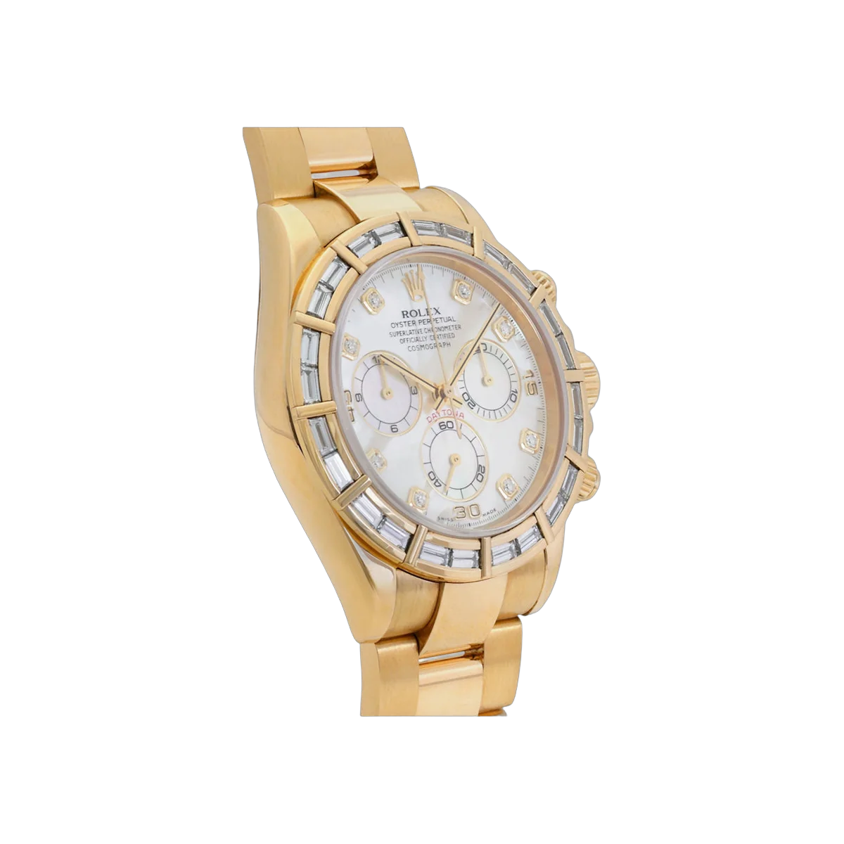 Rolex Cosmograph Daytona 116568BR Gelbgold 40mm Perlmuttzifferblatt Herrenuhr