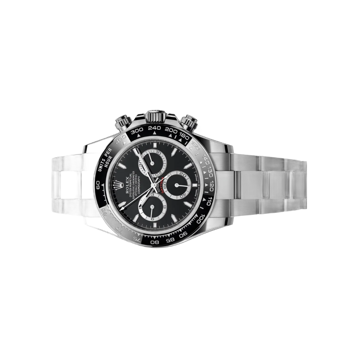 劳力士 Cosmograph Daytona 126500LN-0002 牡蛎钢对比计时环黑色表盘