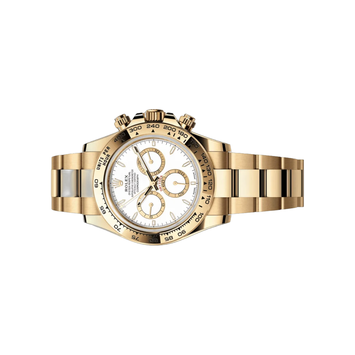 Rolex Cosmograph Daytona 126508-0001 18k Yellow Gold White Dial