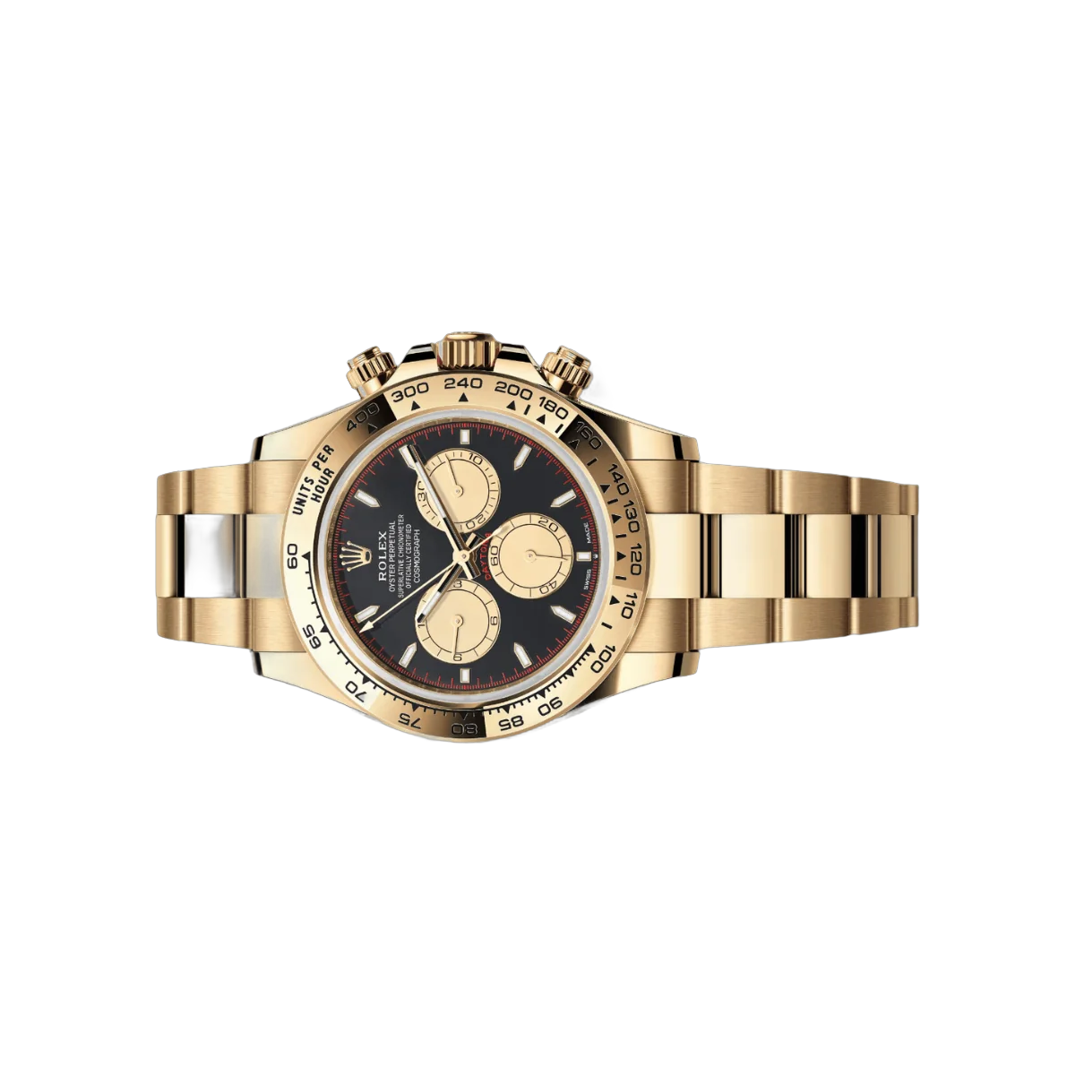 رولكس كوزموغراف دايتونا 126508-0002 ذهب أصفر عيار 18 قيراط مينا أسود