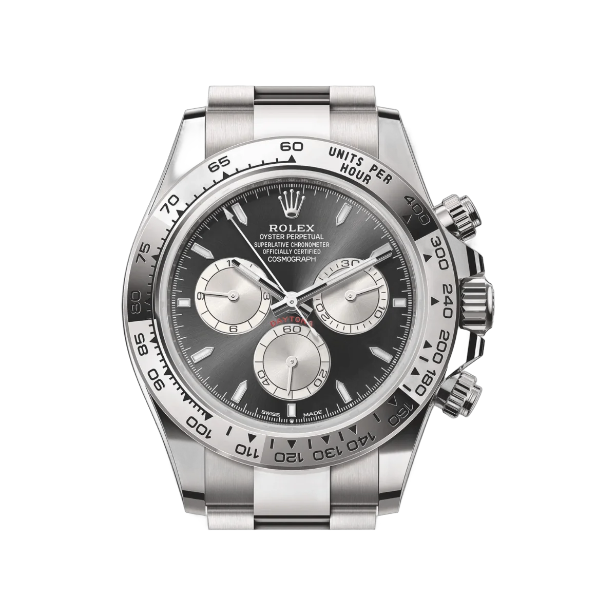 Rolex Cosmograph Daytona 126509-0001 Weißgold Oyster-Armband Schwarzes Zifferblatt