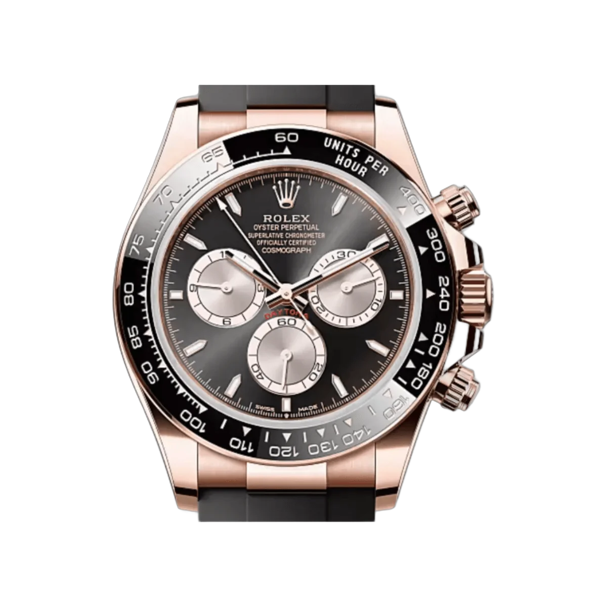 Rolex Cosmograph Daytona 126515LN-0002 Everose Gold Oysterflex Black Dial